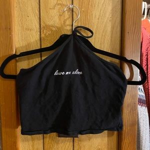 leave me alone tie-strap croptop - barely worn